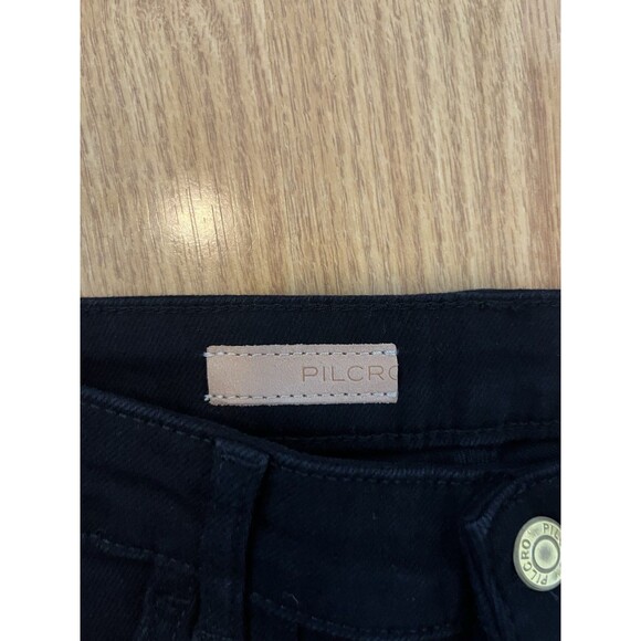 Pilcro Black Icon Flare Patch Pocket Mid Rise Jeans Size 25 - Picture 5 of 10